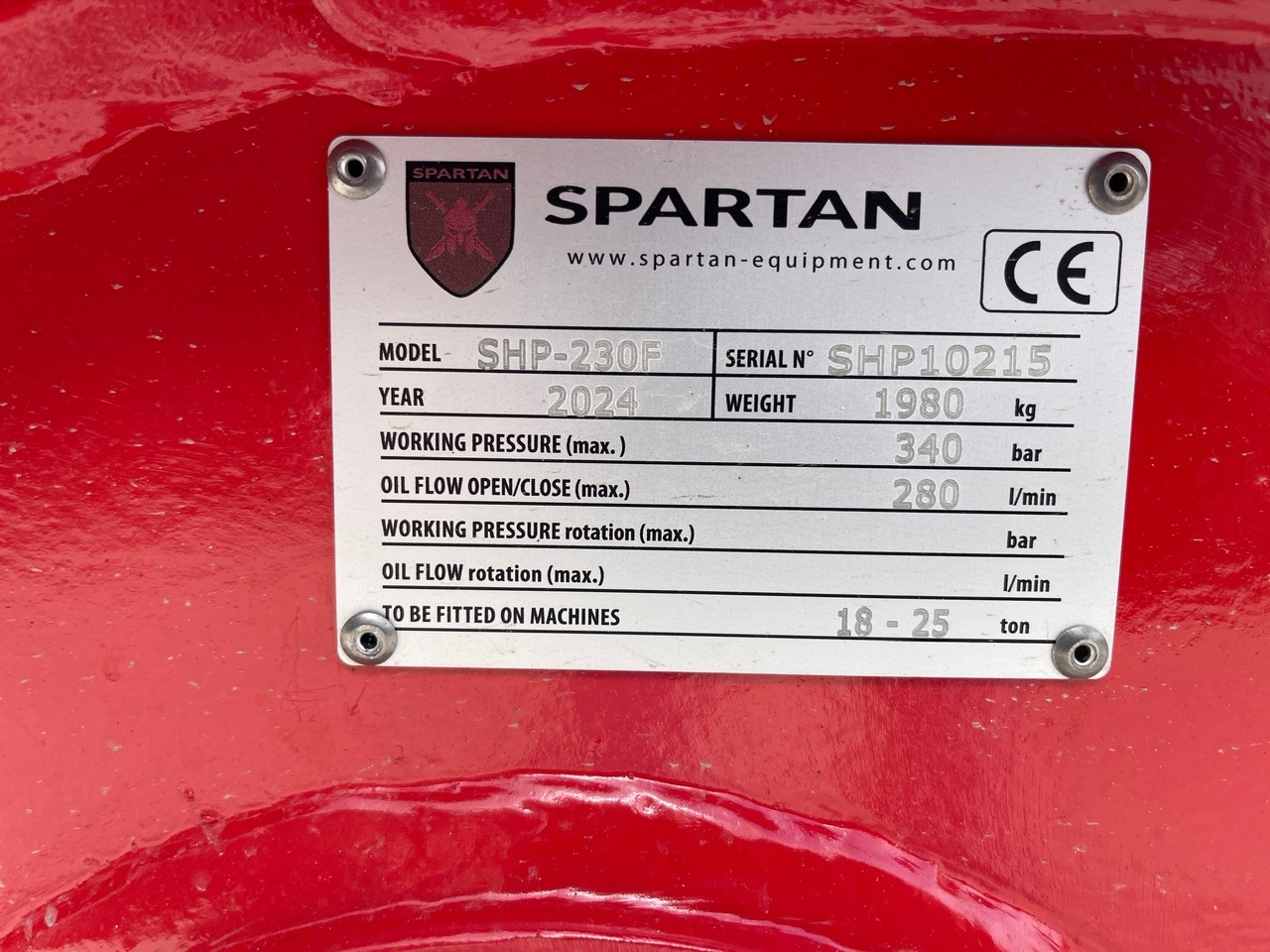 Spartan SHP-230F Beton vergruizer Machine gew. 18-25t
