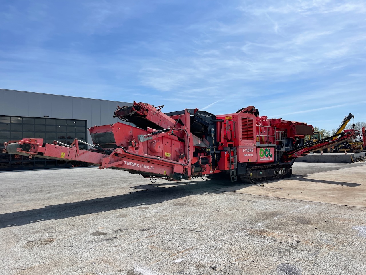 Terex Finlay I-110RS Tracked Impact Crusher with screen deck