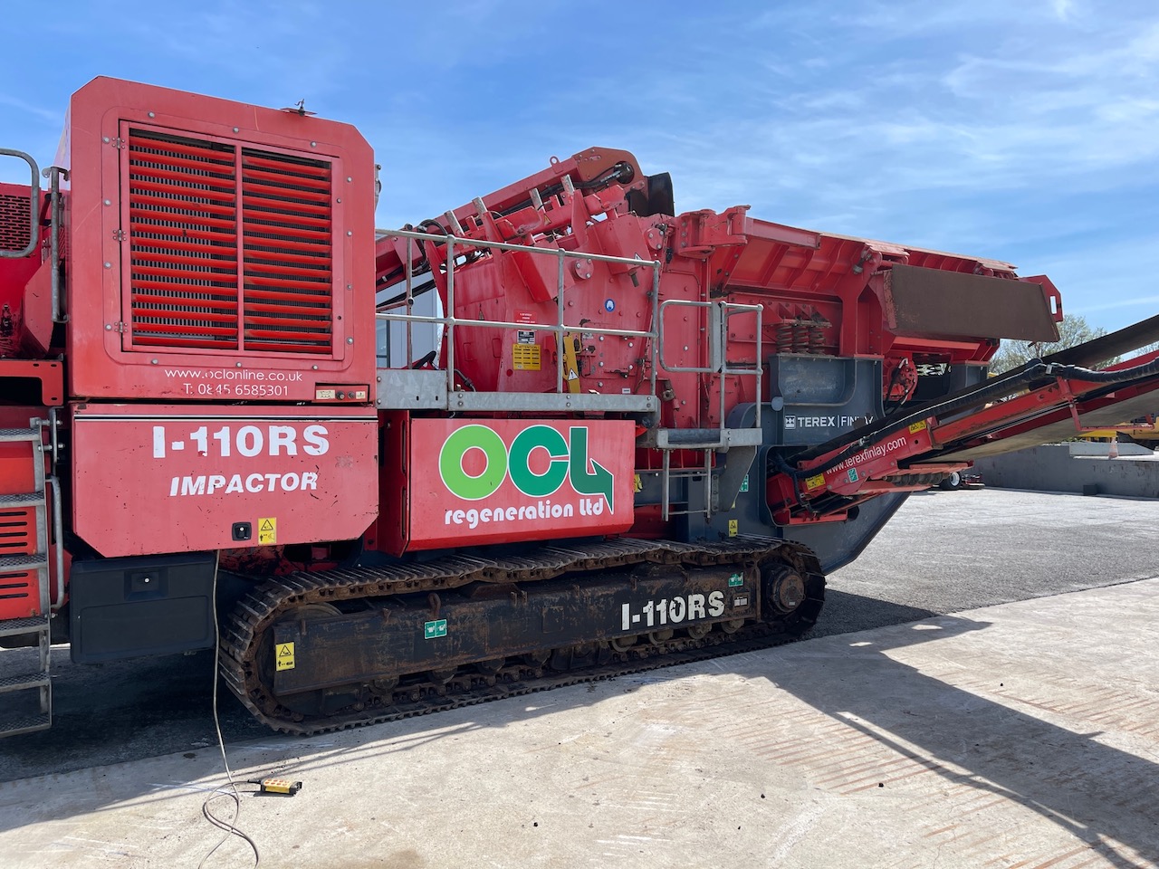 Terex Finlay I-110RS Tracked Impact Crusher with screen deck