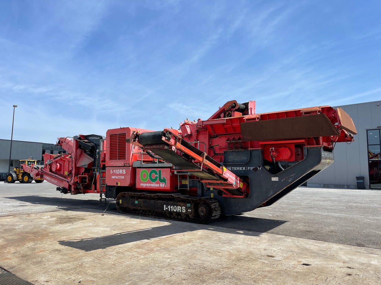 Terex Finlay I-110RS Tracked Impact Crusher with screen deck