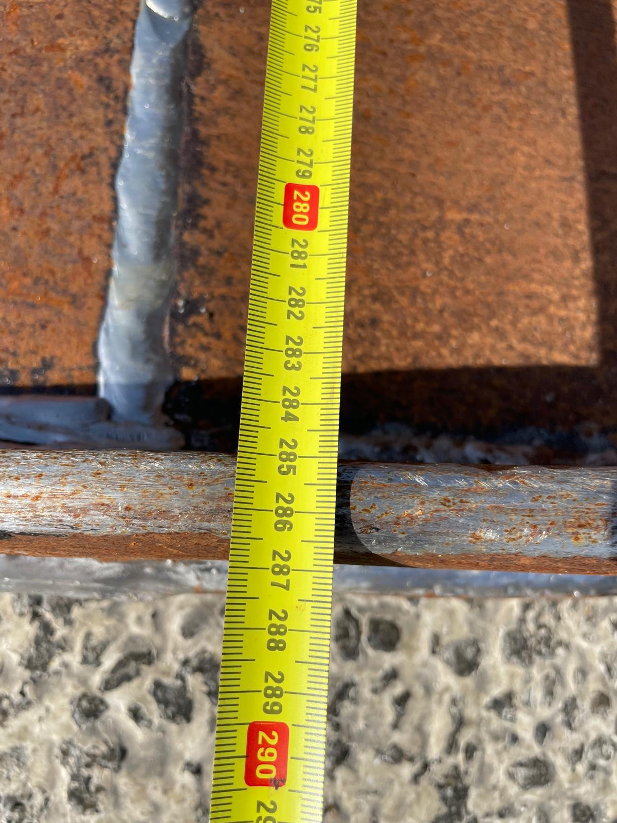 Puinbak 287cm met rijplaat houders Volvo / Lundberg aansl