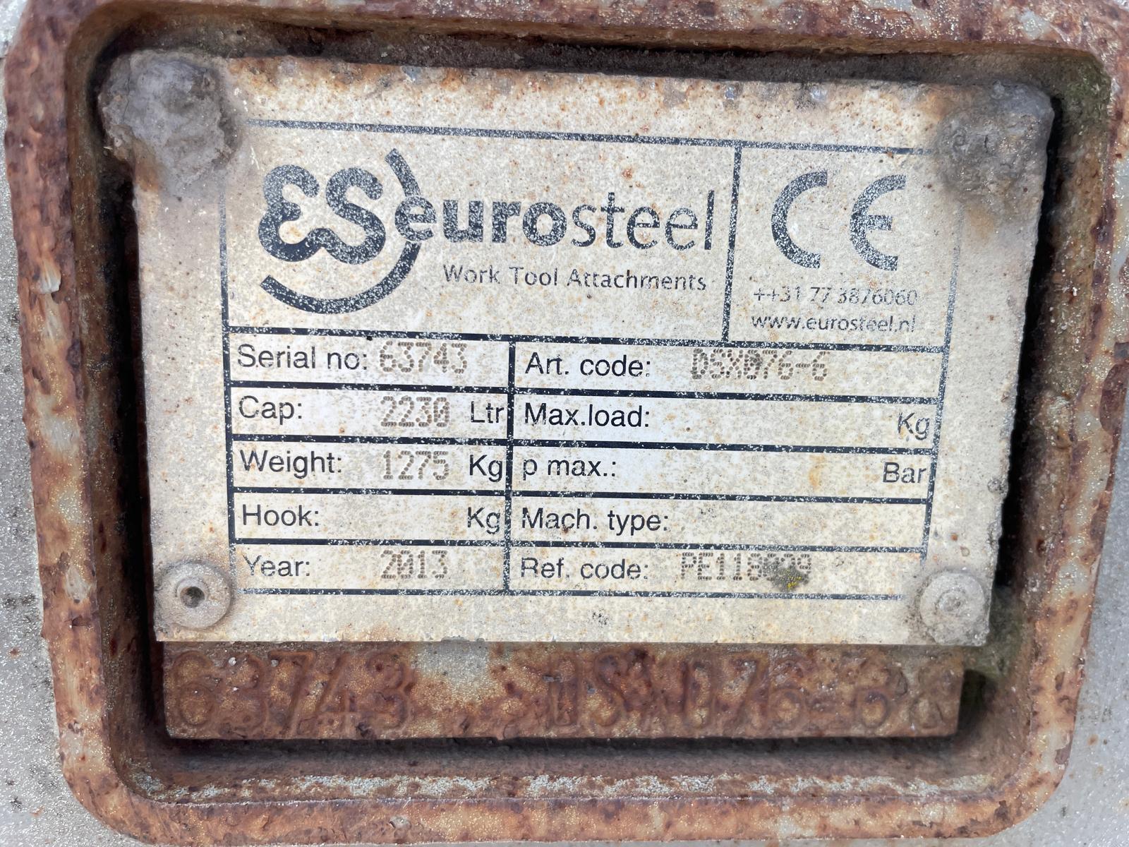 Eurosteel Dichte bak 243cm 2230 ltr Volvo / Lundberg aansl